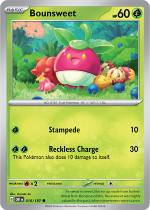 Pokémon TCG Bounsweet – OBF 016/197 Common Regular – EN