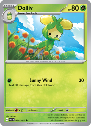 Pokémon TCG Dolliv – OBF 020/197 Common Regular – EN