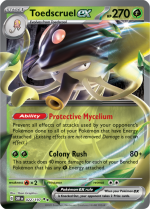 Pokémon TCG Toedscruel ex – OBF 022/197 Double Rare Holo – EN