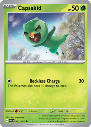 Pokémon TCG Capsakid – OBF 023/197 Common Regular – EN