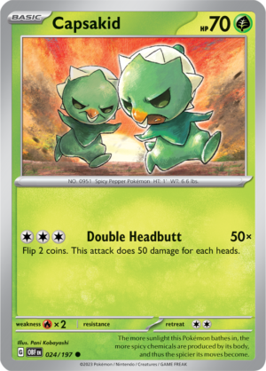 Pokémon TCG Capsakid – OBF 024/197 Common Regular – EN