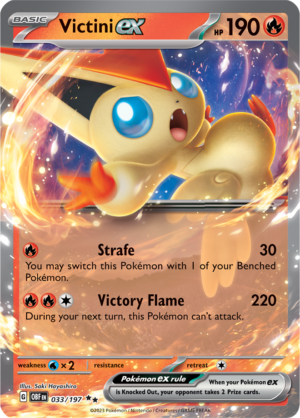 Pokémon TCG Victini ex – OBF 033/197 Double Rare Holo – EN