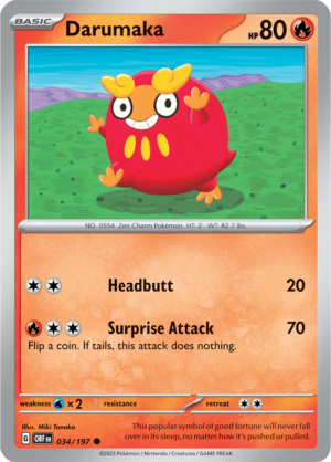 Pokémon TCG Darumaka – OBF 034/197 Common Regular – EN