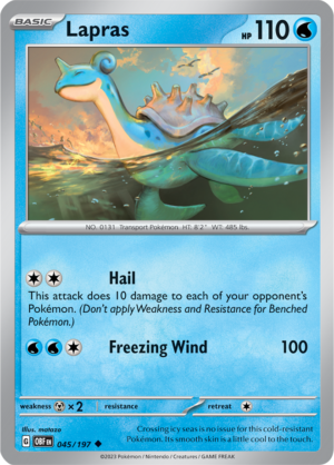 Pokémon TCG Lapras – OBF 045/197 Uncommon Reverse Holofoil – EN
