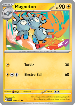 Pokémon TCG Magneton – OBF 064/197 Common Regular – EN