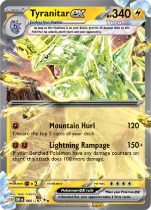 Pokémon TCG Tyranitar ex – OBF 066/197 Double Rare Holo – EN