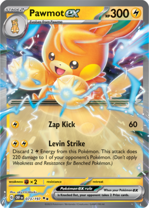 Pokémon TCG Pawmot ex – OBF 073/197 Double Rare Holo – EN