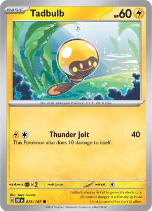 Pokémon TCG Tadbulb – OBF 075/197 Common Reverse Holofoil – EN