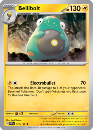 Pokémon TCG Bellibolt – OBF 077/197 Uncommon Reverse Holofoil – EN