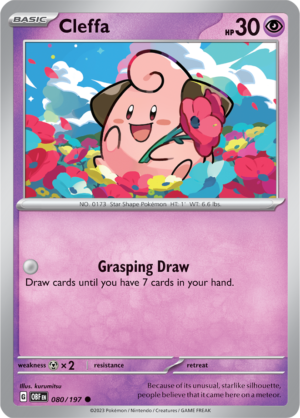 Pokémon TCG Cleffa – OBF 080/197 Common Reverse Holofoil – EN