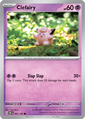 Pokémon TCG Clefairy – OBF 081/197 Common Reverse Holofoil – EN
