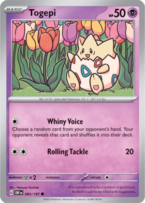 Pokémon TCG Togepi – OBF 083/197 Common Reverse Holofoil – EN