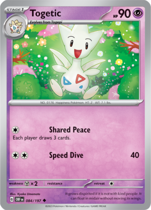 Pokémon TCG Togetic – OBF 084/197 Uncommon Reverse Holofoil – EN
