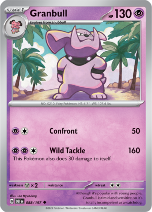 Pokémon TCG Granbull – OBF 088/197 Uncommon Reverse Holofoil – EN