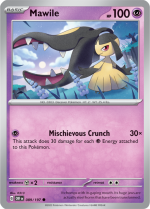 Pokémon TCG Mawile – OBF 089/197 Common Reverse Holofoil – EN