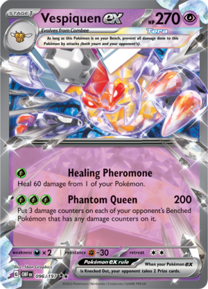 Pokémon TCG Vespiquen ex – OBF 096/197 Double Rare Holo – EN