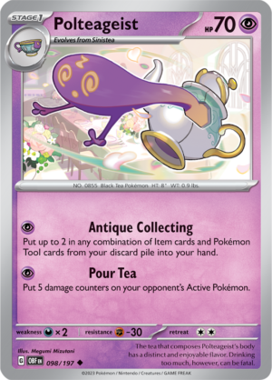 Pokémon TCG Polteageist – OBF 098/197 Uncommon Reverse Holofoil – EN