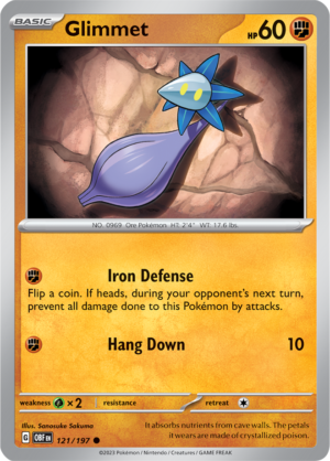 Pokémon TCG Glimmet – OBF 121/197 Common Reverse Holofoil – EN