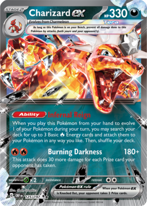Pokémon TCG Charizard ex – OBF 125/197 Double Rare Holo – EN