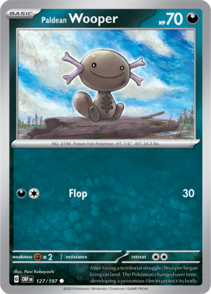 Pokémon TCG Paldean Wooper – OBF 127/197 Common Reverse Holofoil – EN
