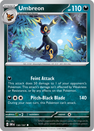 Pokémon TCG Umbreon – OBF 130/197 Uncommon Reverse Holofoil – EN