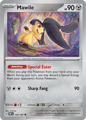 Pokémon TCG Mawile – OBF 143/197 Uncommon Reverse Holofoil – EN