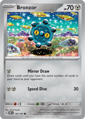 Pokémon TCG Bronzor – OBF 144/197 Common Reverse Holofoil – EN