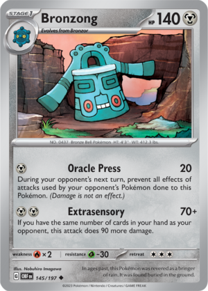 Pokémon TCG Bronzong – OBF 145/197 Uncommon Regular – EN