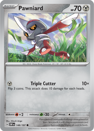 Pokémon TCG Pawniard – OBF 148/197 Common Regular – EN