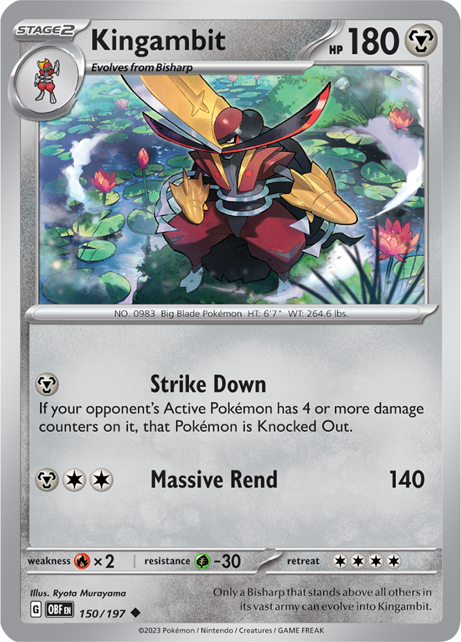 Pokémon TCG Kingambit – OBF 150/197 Uncommon Reverse Holofoil – EN