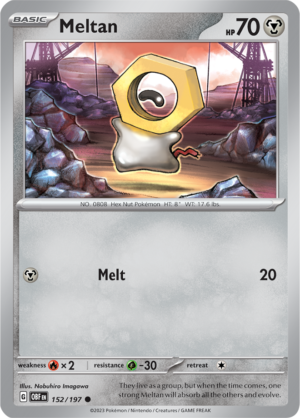 Pokémon TCG Meltan – OBF 152/197 Common Reverse Holofoil – EN