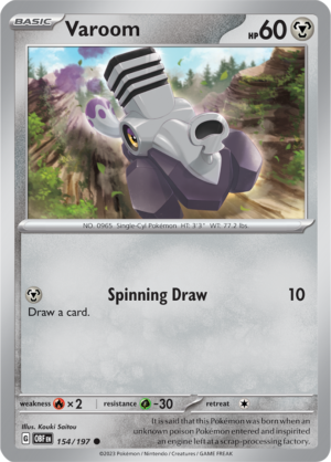 Pokémon TCG Varoom – OBF 154/197 Common Regular – EN