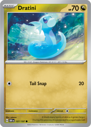 Pokémon TCG Dratini – OBF 157/197 Common Reverse Holofoil – EN