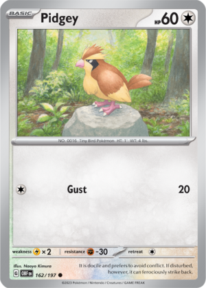 Pokémon TCG Pidgey – OBF 162/197 Common Regular – EN