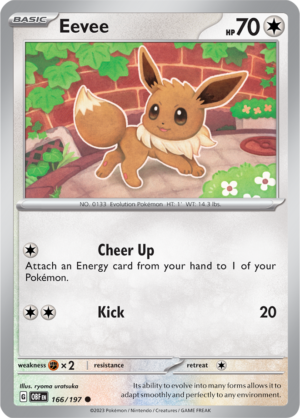 Pokémon TCG Eevee – OBF 166/197 Common Reverse Holofoil – EN