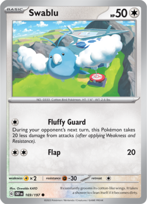 Pokémon TCG Swablu – OBF 169/197 Common Regular – EN