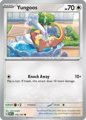Pokémon TCG Yungoos – OBF 176/197 Common Reverse Holofoil – EN