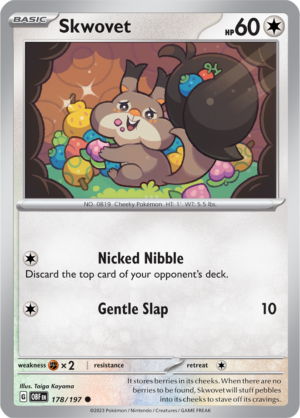 Pokémon TCG Skwovet – OBF 178/197 Common Reverse Holofoil – EN