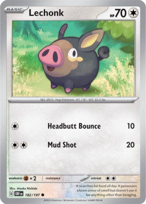 Pokémon TCG Lechonk – OBF 182/197 Common Reverse Holofoil – EN