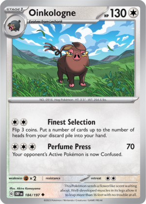 Pokémon TCG Oinkologne – OBF 184/197 Uncommon Reverse Holofoil – EN