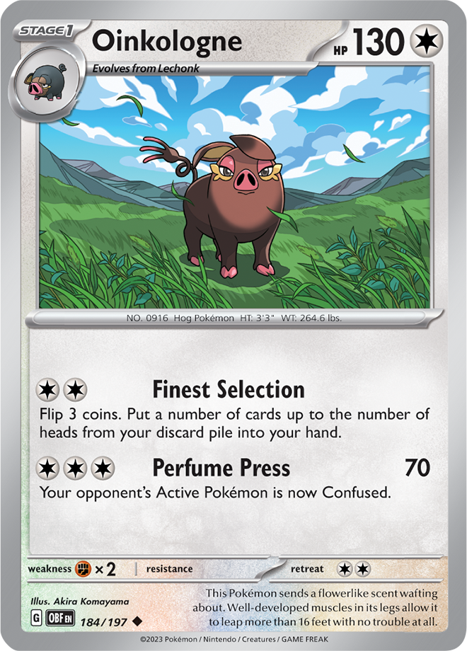 Pokémon TCG Oinkologne – OBF 184/197 Uncommon Reverse Holofoil – EN