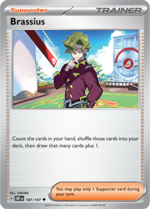 Pokémon TCG Brassius – OBF 187/197 Uncommon Reverse Holofoil – EN