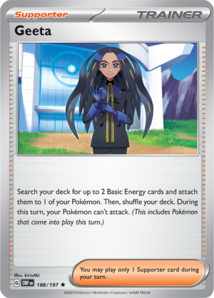 Pokémon TCG Geeta – OBF 188/197 Rare Reverse Holofoil – EN