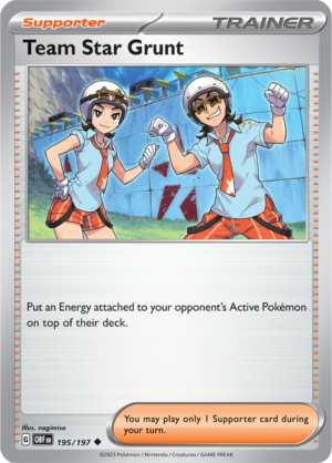 Pokémon TCG Team Star Grunt – OBF 195/197 Uncommon Reverse Holofoil – EN