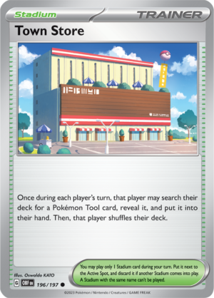Pokémon TCG Town Store – OBF 196/197 Common Reverse Holofoil – EN