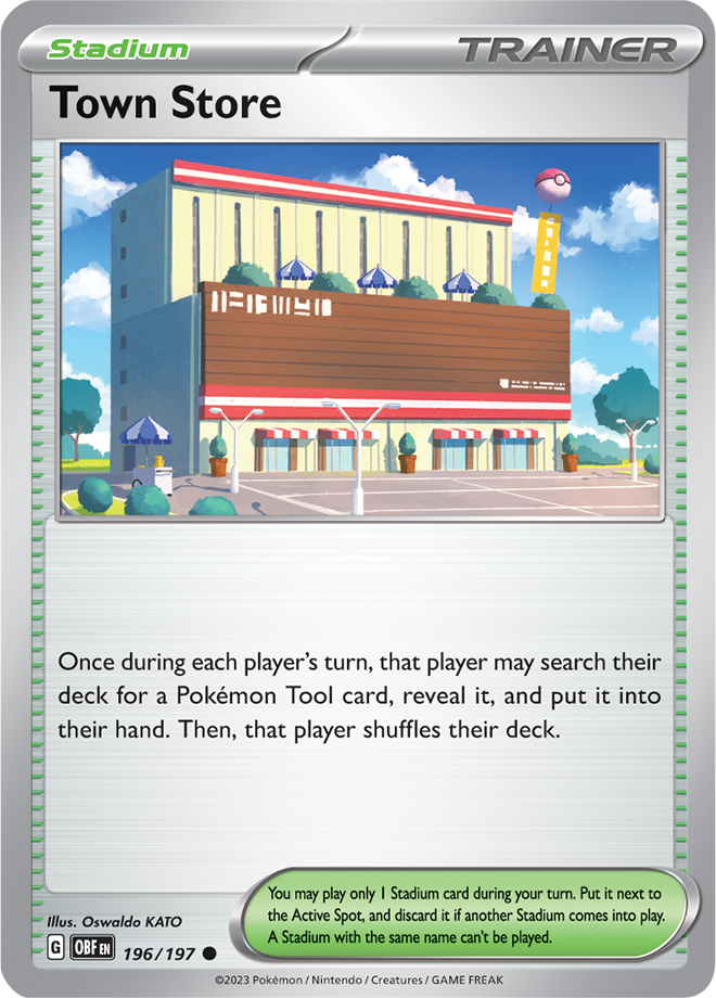 Pokémon TCG Town Store – OBF 196/197 Common Regular – EN
