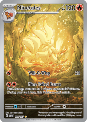 Pokémon TCG Ninetales – OBF 199/197 Illustration Rare Holo – EN