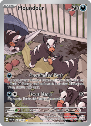 Pokémon TCG Houndour – OBF 204/197 Illustration Rare Holo – EN