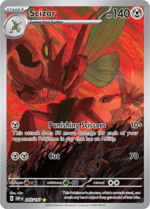 Pokémon TCG Scizor – OBF 205/197 Illustration Rare Holo – EN