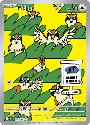 Pokémon TCG Pidgey – OBF 207/197 Illustration Rare Holo – EN